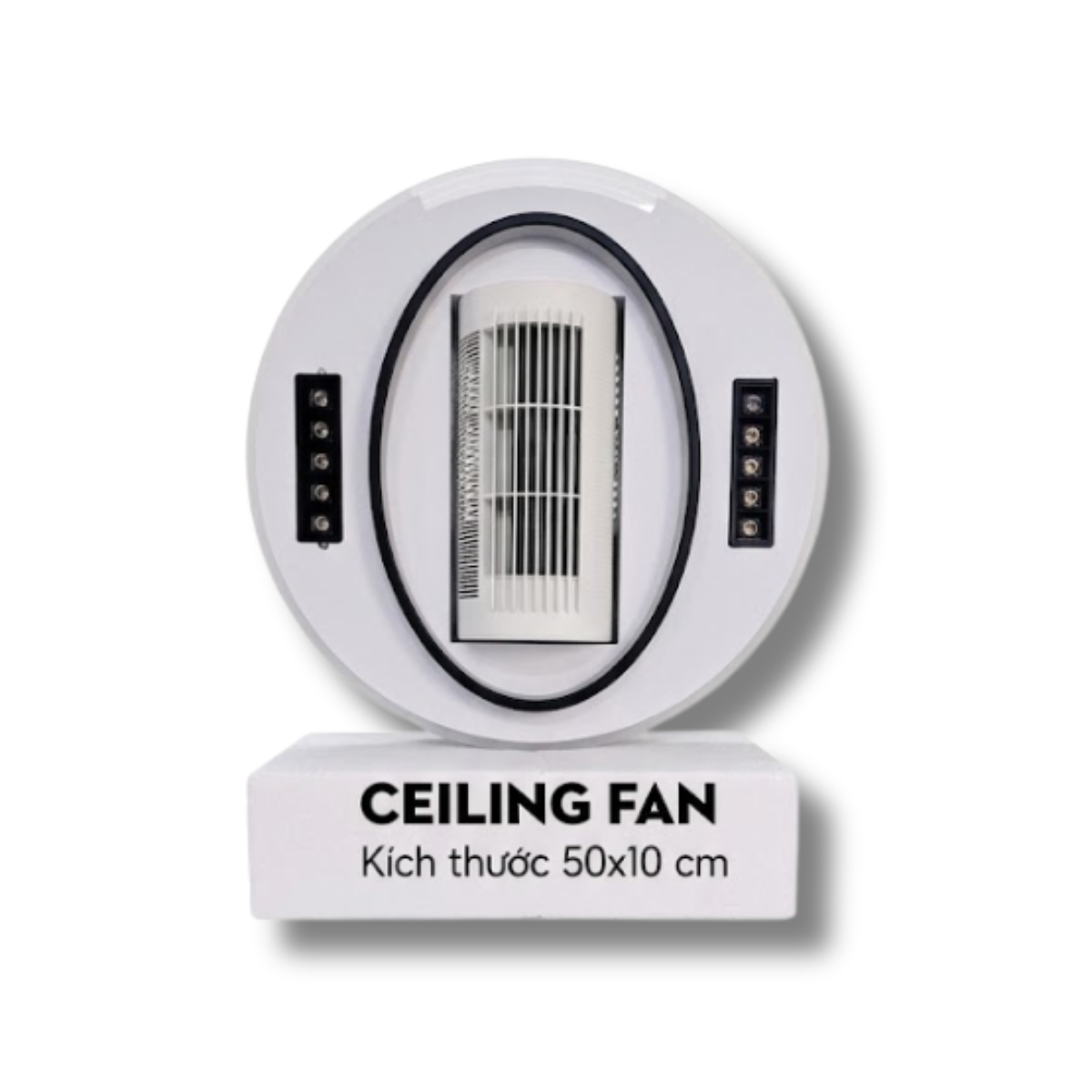 Quạt Đèn Trần Không Cánh Ceiling Fan | Kích Thước 50x10cm | Công Suất 40W + 15W