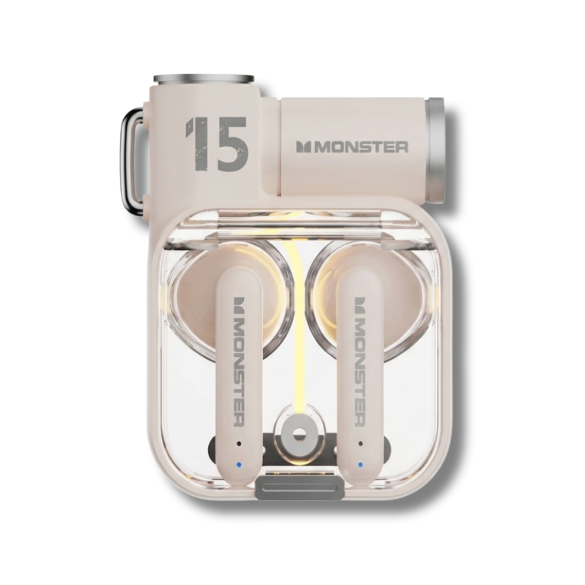 Tai Nghe Bluetooth Monster XKT15 | Âm Thanh Sống Động - Thiết Kế Cực Chất - Màu Be Kem Sang Trọng