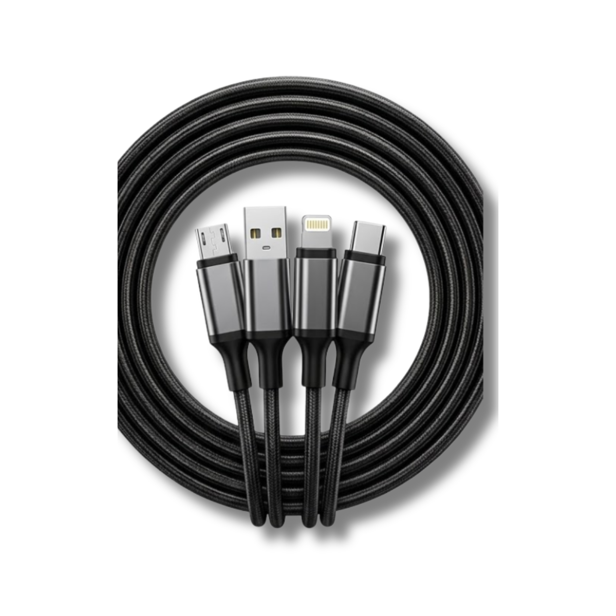 Cáp Sạc Đa Năng 3in1 KUJIA CC55 – Giải Pháp Sạc Hoàn Hảo Cho Mọi Thiết Bị