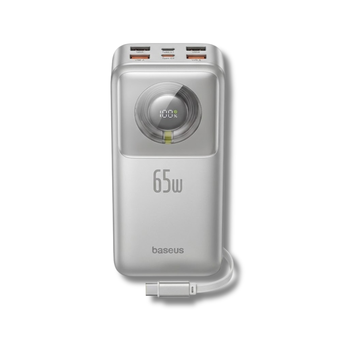 Pin Dự Phòng Baseus 65W 20000mAh | Cáp Type-C Tích Hợp Dạng Rút Thông Minh