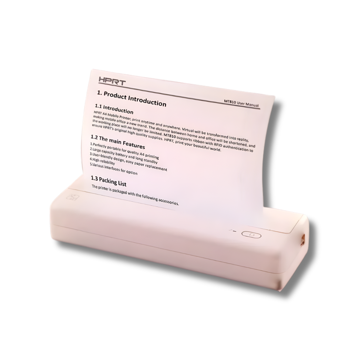 Máy in di động HPRT MT810 – Khổ A4, In nhiệt không mực, Bảo hành 12 tháng