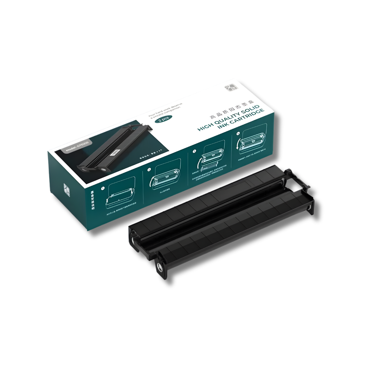 Ruy-băng mực (Ribbon) chính hãng cho máy in HPRT GT1 – Bộ 2 cuộn, In ấn sắc nét