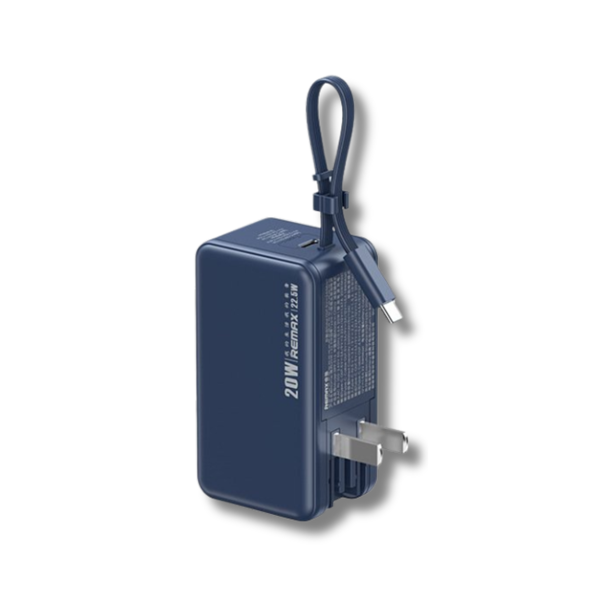 Pin Dự Phòng Remax 5000mAh Tích Hợp Củ Sạc Nhanh 22.5W | Liên Cáp Sạc & Chân Cắm AC 220V