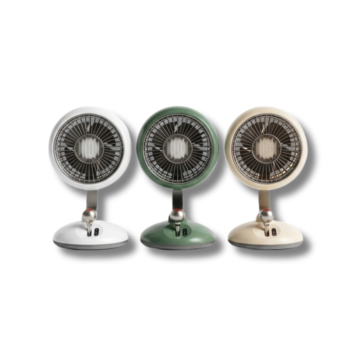 Quạt Bàn D5J Phong Cách Retro Cổ Điển Tích Hợp Đèn | Xoay 120 Độ