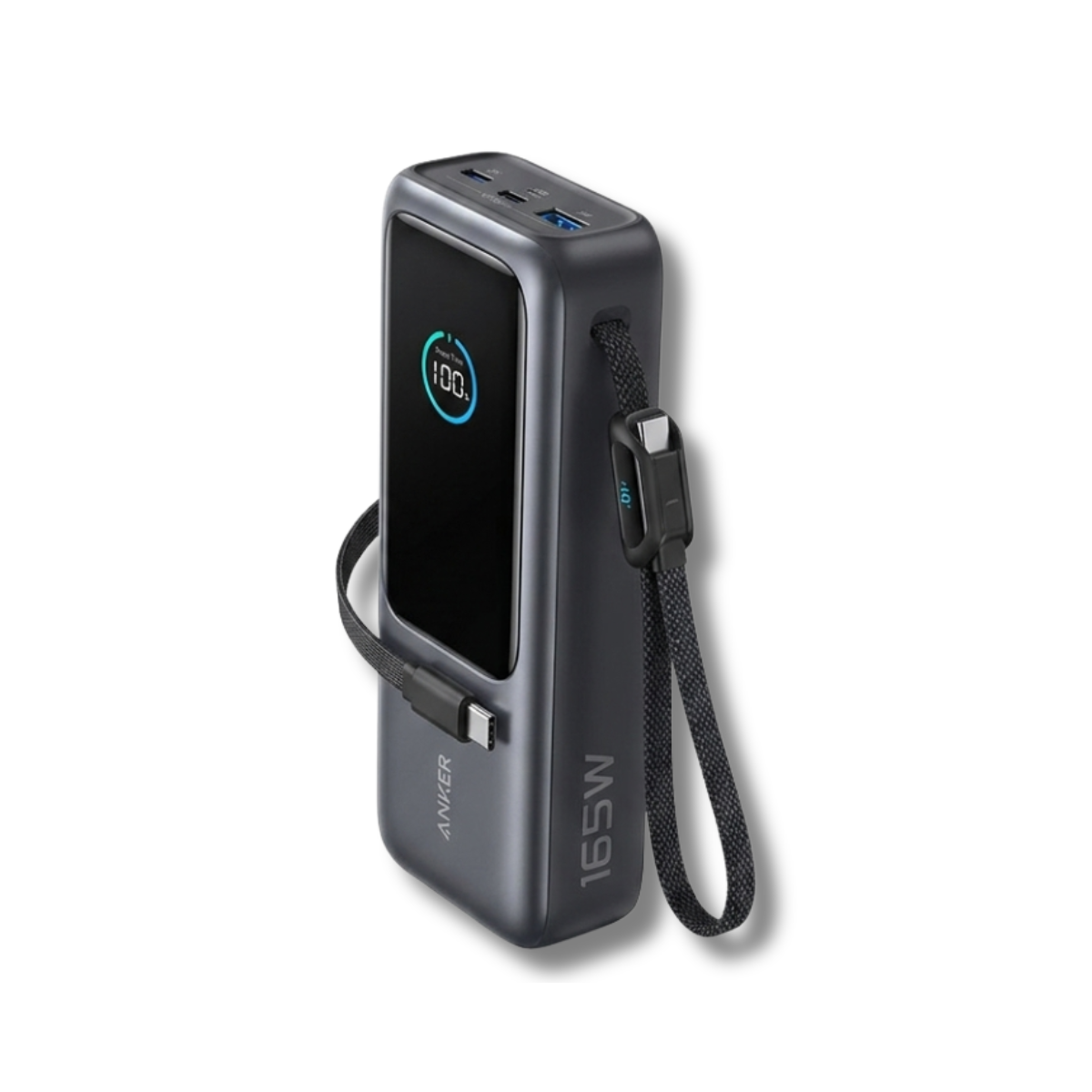 Pin Sạc Dự Phòng Anker A1695 25.000mAh | 165W Siêu Nhanh, Tích Hợp 2 Dây Type-C, Màn Hình LED Siêu Nét