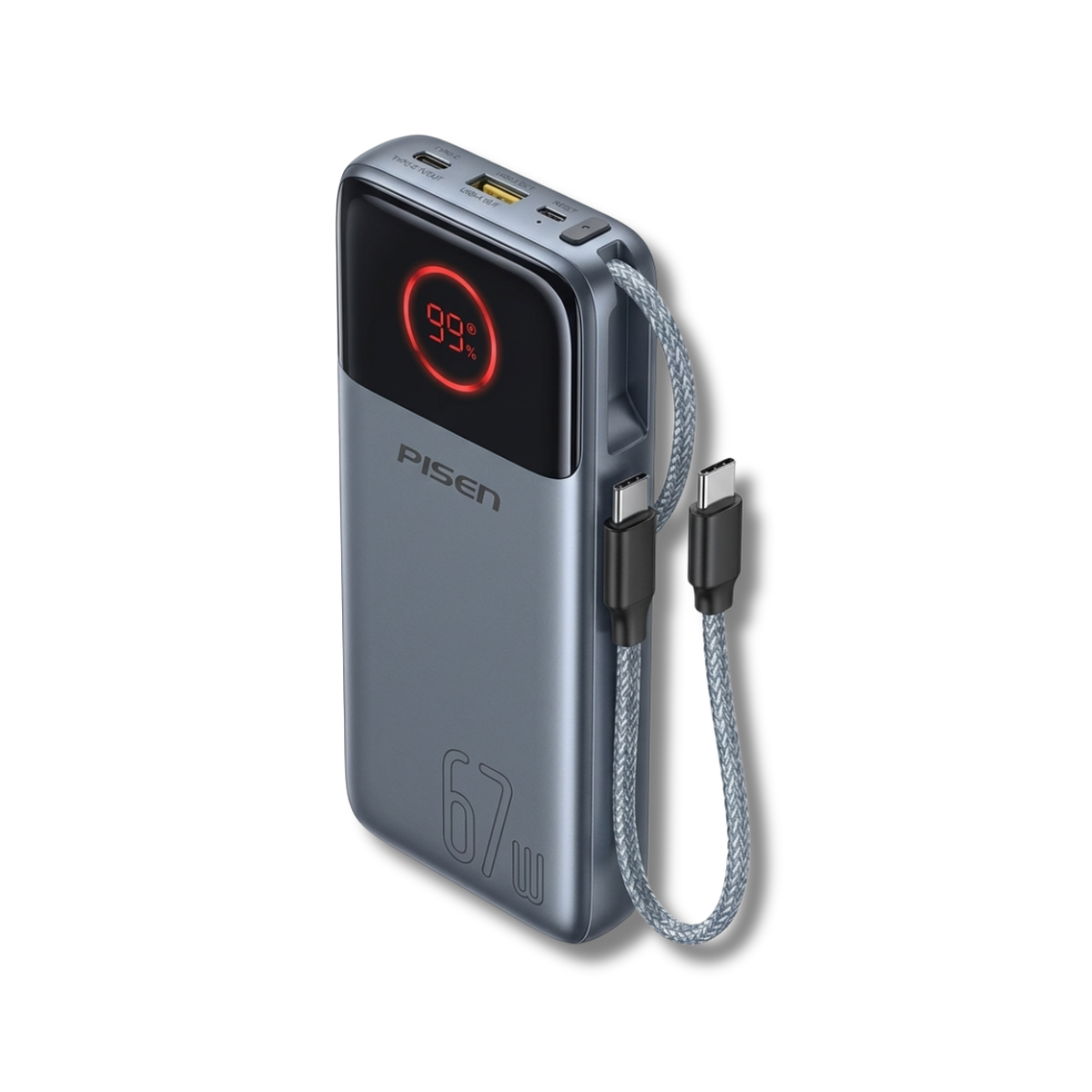 Pin Sạc Dự Phòng Pisen Pro TP-D108 67W 20.000mAh | Chuẩn CCC & UFCS, Tích Hợp Cáp Type-C Sạc Nhanh 2 Chiều
