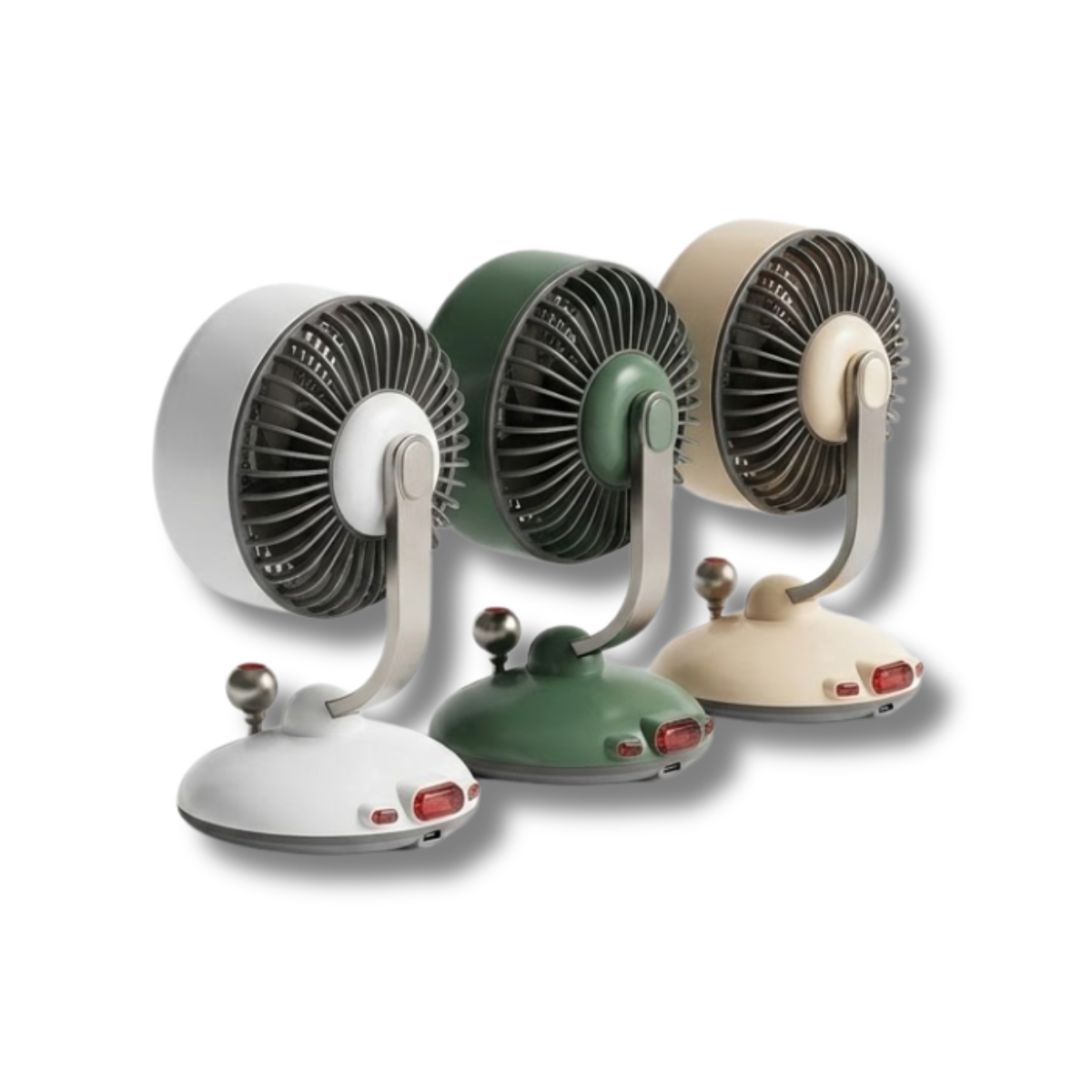 Quạt Bàn D5J Phong Cách Retro Cổ Điển Tích Hợp Đèn | Xoay 120 Độ