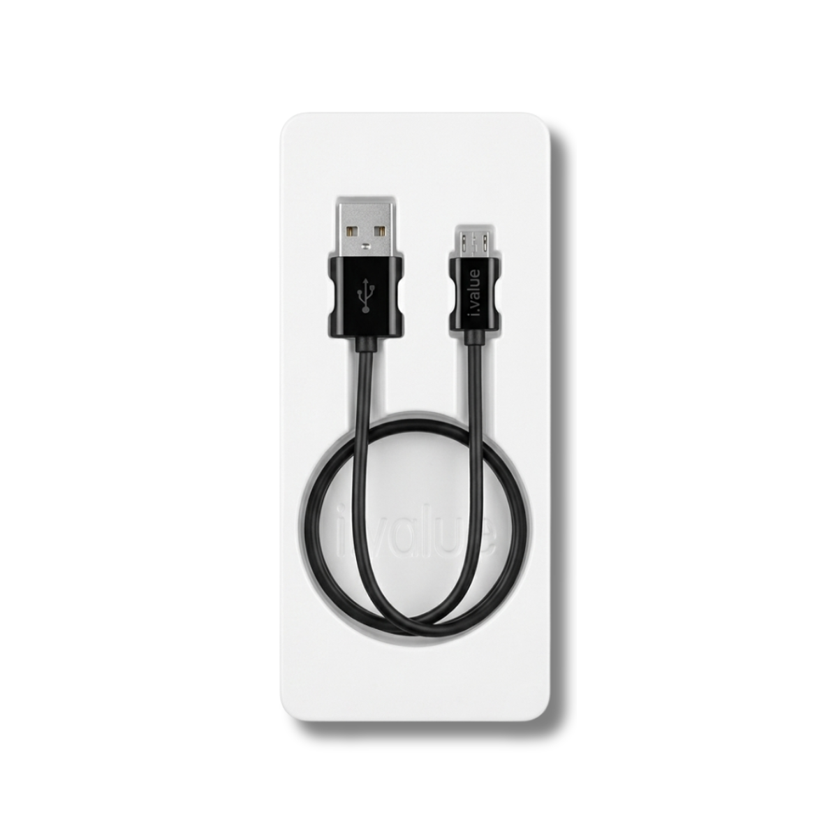 Cáp Micro USB iValue 0.3m | Thiết Kế Siêu Ngắn Gọn Tiện Lợi