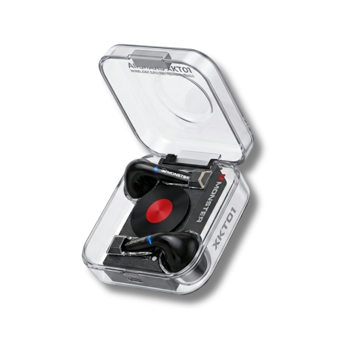 Tai nghe Bluetooth Monster Airmars XKT01 Gaming | Hộp Trong Suốt | Game Mode | Bluetooth 5.3