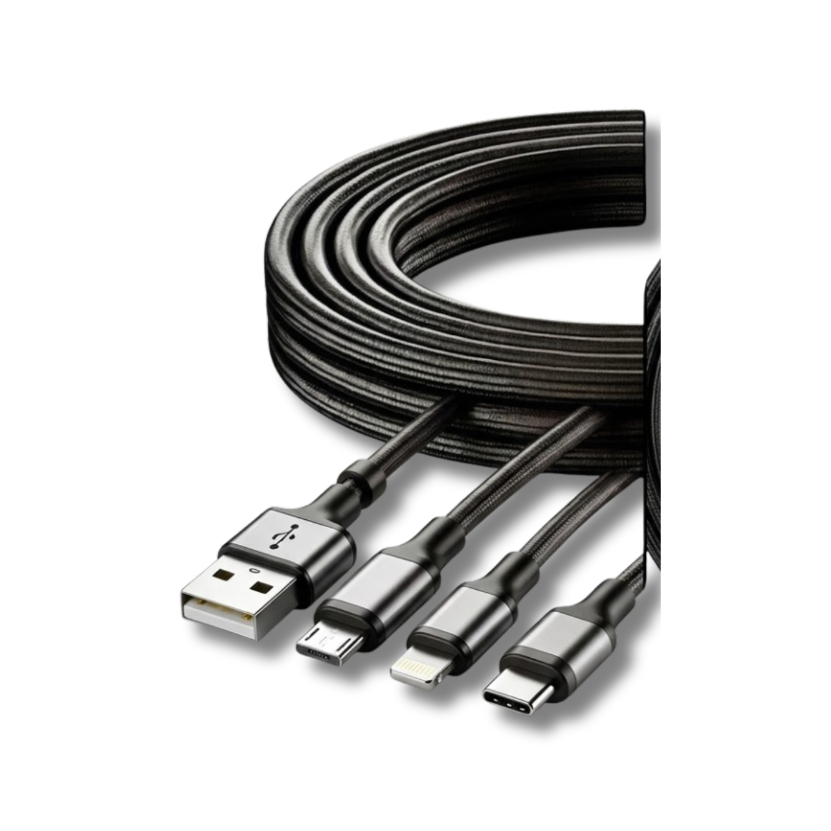 Cáp Sạc Đa Năng 3in1 KUJIA CC55 – Giải Pháp Sạc Hoàn Hảo Cho Mọi Thiết Bị