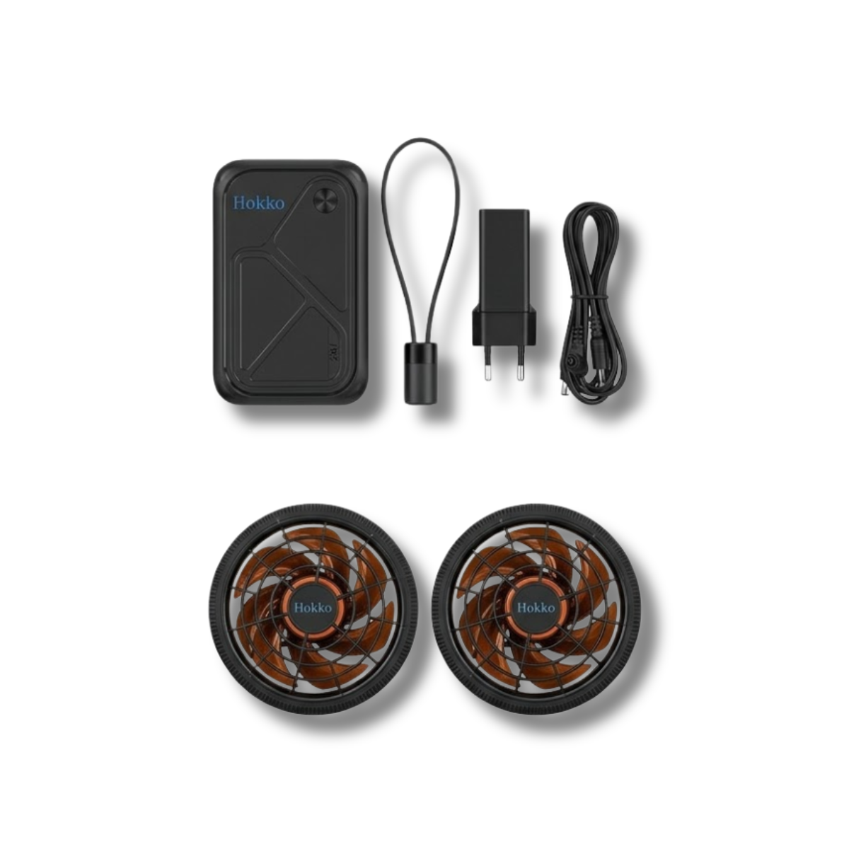 Bộ Pin Quạt Áo Điều Hòa HOKKO HK-9 Date 2026 | Pin Lithium 30.000mAh - Quạt 12V Siêu Mạnh