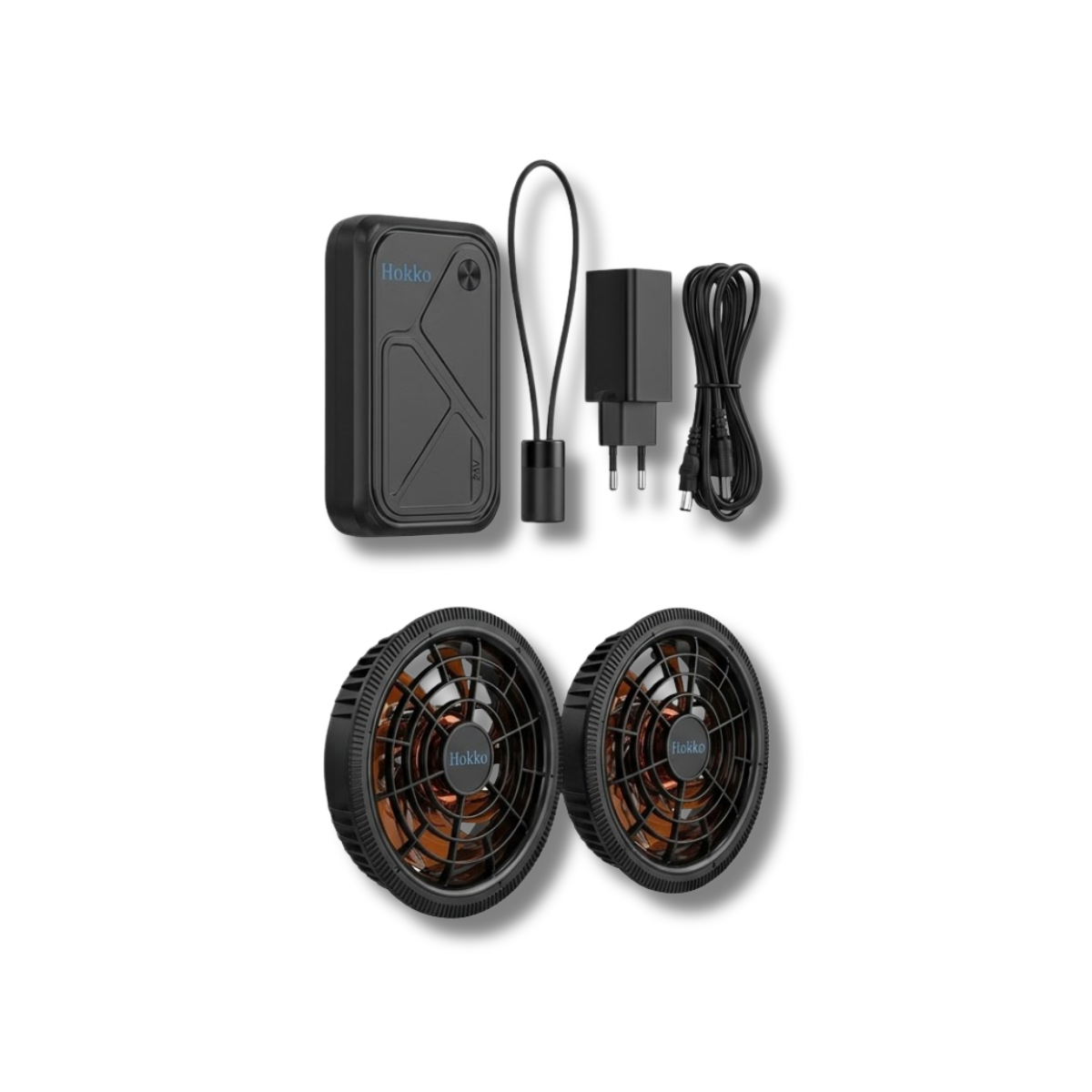 Bộ Pin Quạt Áo Điều Hòa HOKKO HK-9 Date 2026 | Pin Lithium 30.000mAh - Quạt 12V Siêu Mạnh