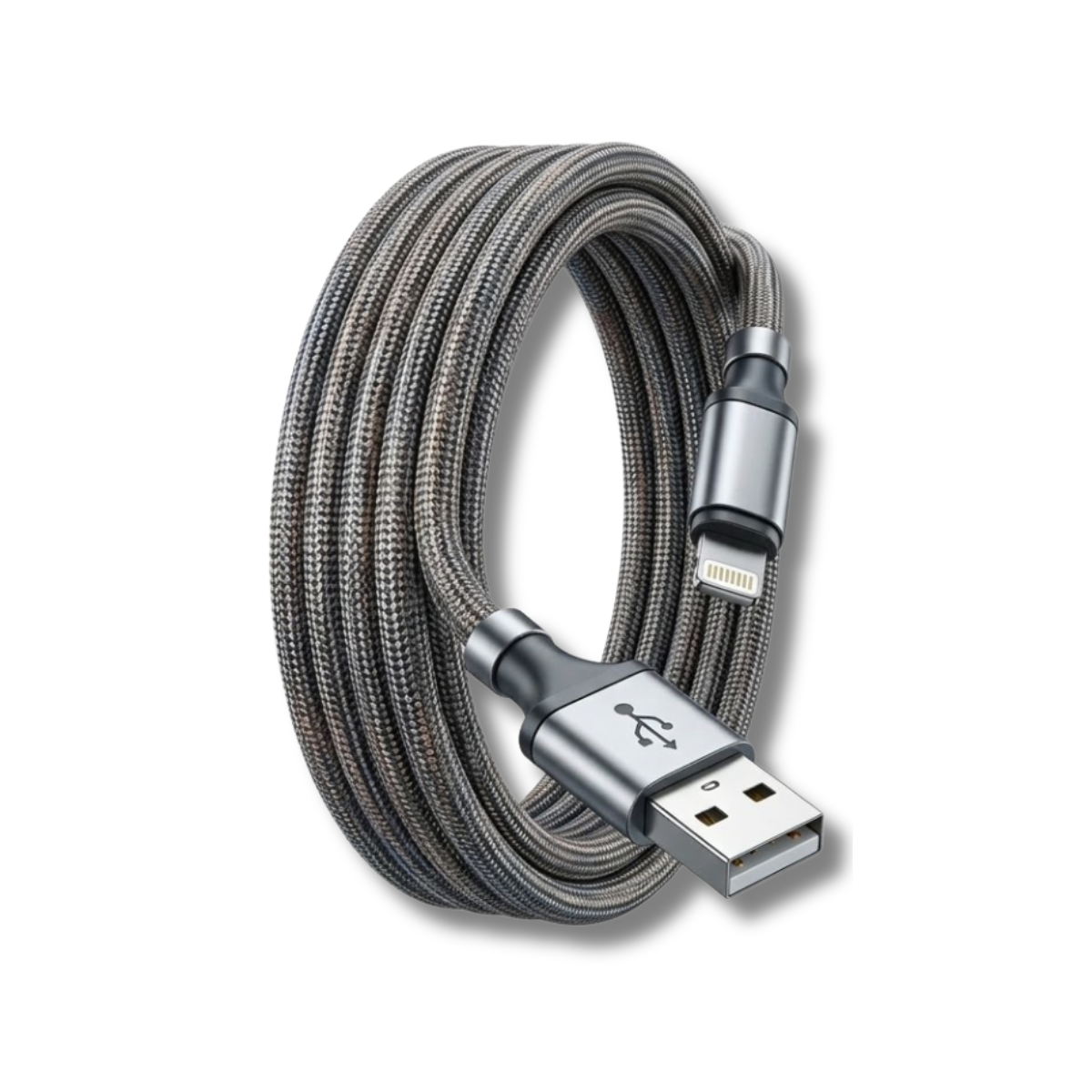 Cáp Sạc USB-A to Lightning | 12W 2m Bọc Vải Cao Cấp Chống Rối Siêu Bền