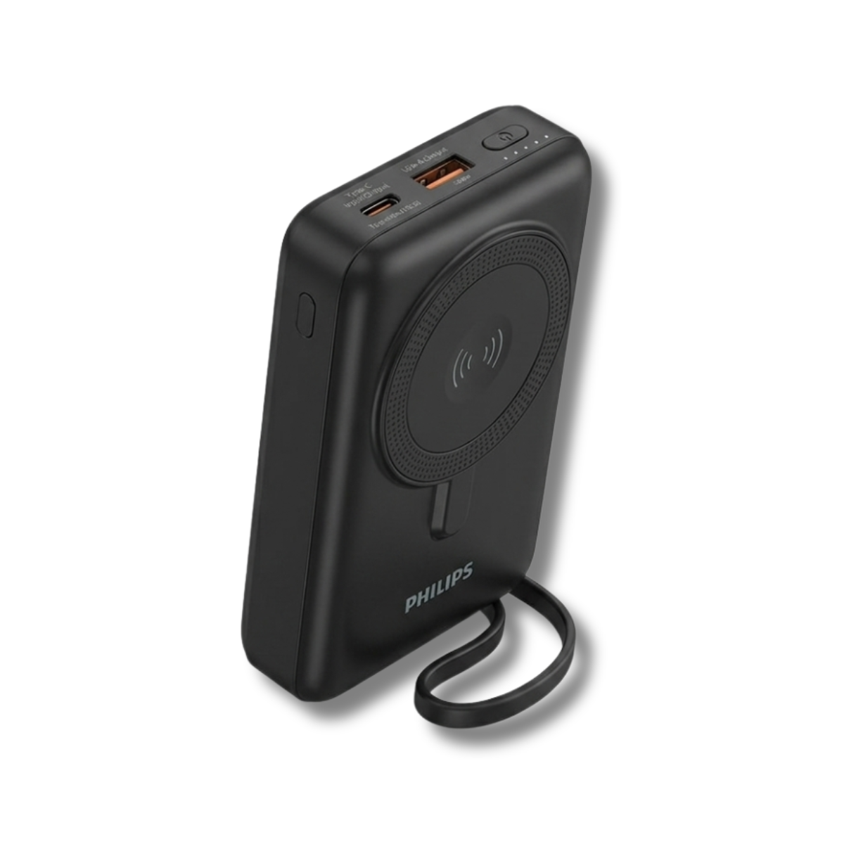 Pin Dự Phòng Không Dây Hít Lưng Philips 20.000mAh | Sạc Cho Apple Watch & Tai Nghe, Tích Hợp Cáp Type-C