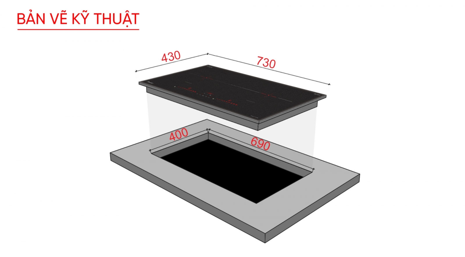 Bếp Từ Đôi Prato PT-2396 | Nhập Khẩu Thái Lan | Công Suất 4400W