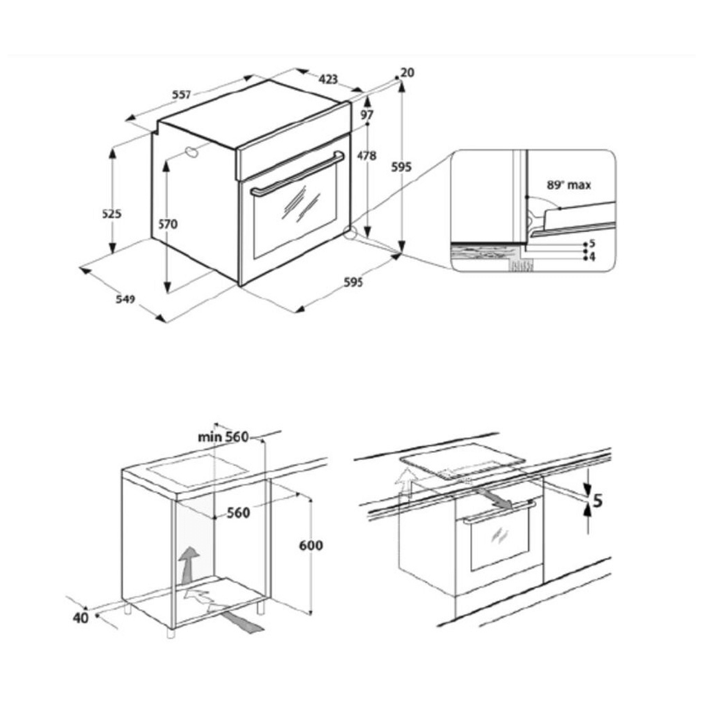 Lò Nướng Âm Tủ Whirlpool AKP3534HIXAUS | 71 Lít 3200W