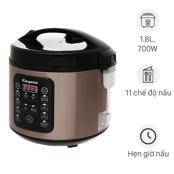 Nồi cơm điện tử Kangaroo 1.8 lít KG18DR6