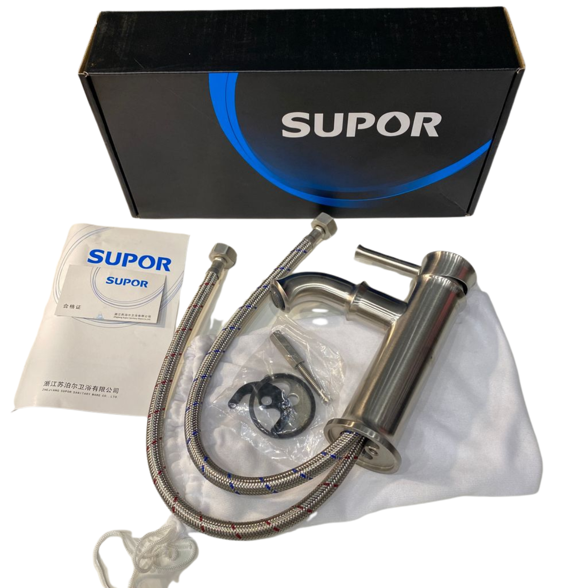 Vòi Chậu Rửa Mặt Lavabo Supor 251704-01-LS | Inox 304 Cao Cấp Không Chì