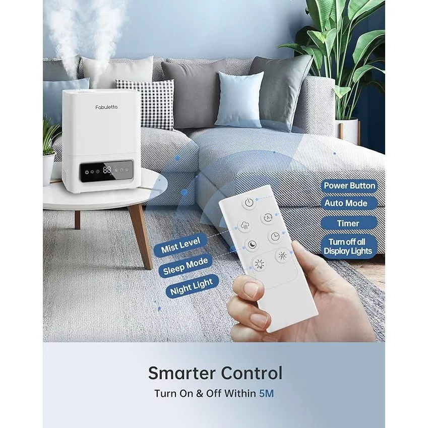 Máy Tạo Độ Ẩm Phun Sương Siêu Âm Fabuletta 6L | Hoạt Động 60H, Tự Động Ngắt