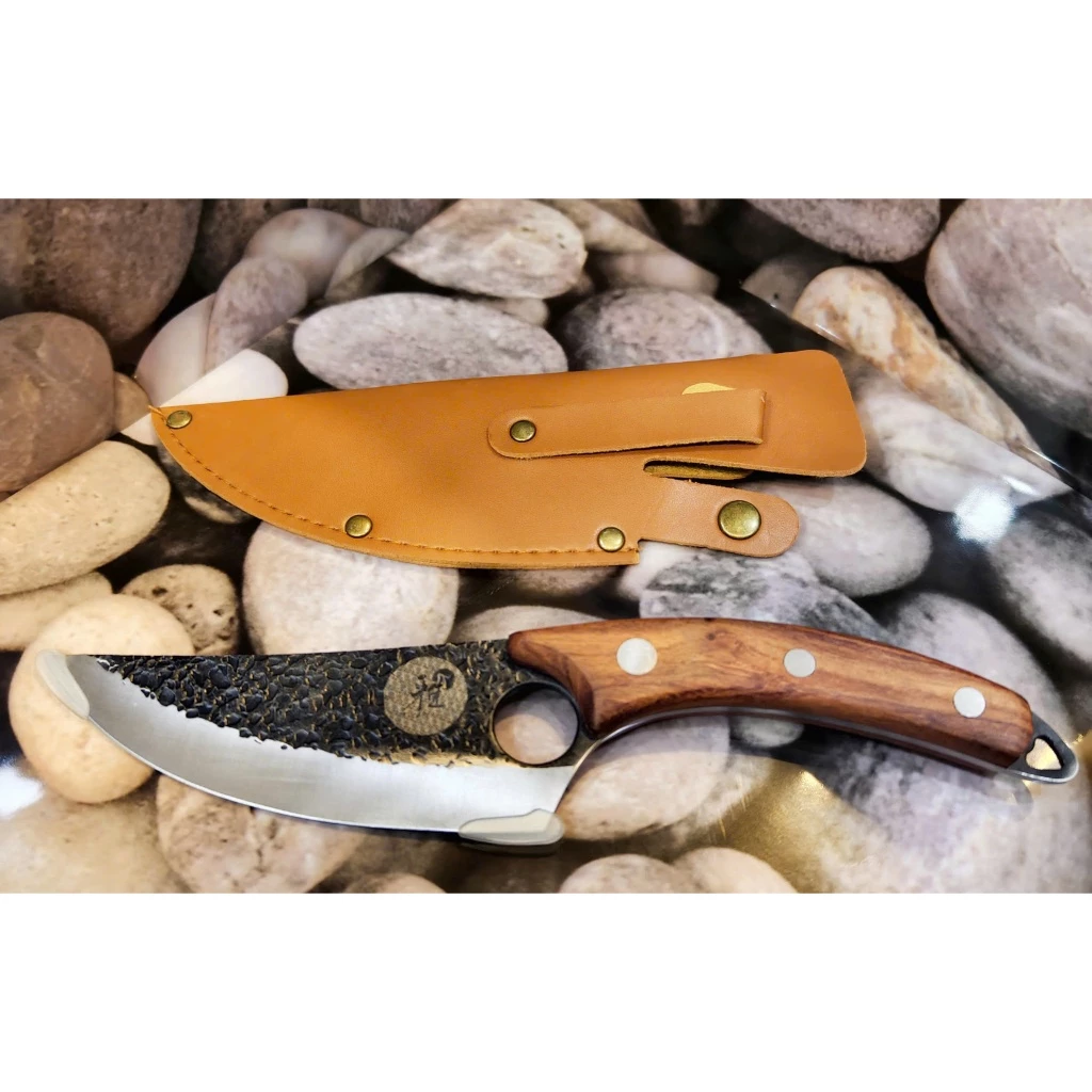 Dao Làm Bếp Dã Ngoại Đa Năng Nhật Bản Siêu Bền Bỉ | Thép 5Cr15MoV Cao Cấp Tặng Kèm Bao Da